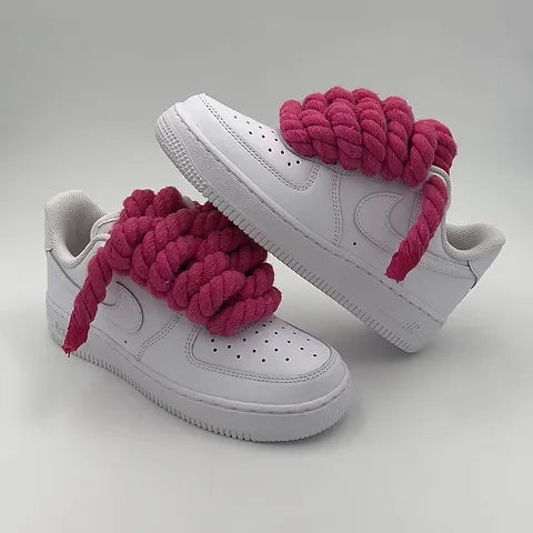 AIR FORCE WITH PINK ROPE LACES